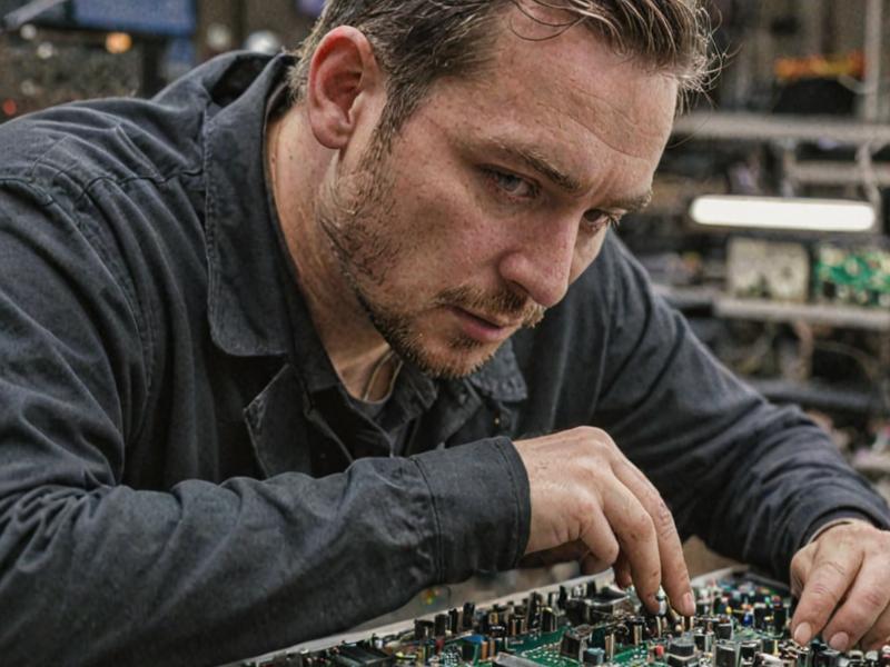 Professional electronics repair workshop
